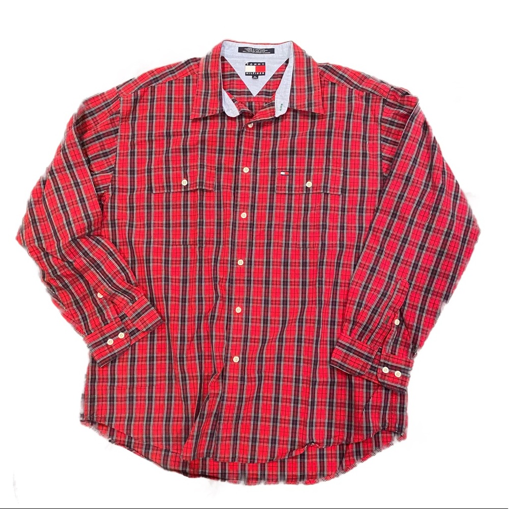 Red Long Sleeve Tommy Hilfiger Top Size XL